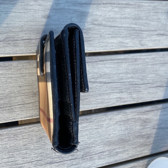 Burberry Nova Check PVC/Leather🔥Bifold+Front SNAP🔥8slot+Bill🔥4x4”Made🇮🇹VGUC - Picture 6 of 17
